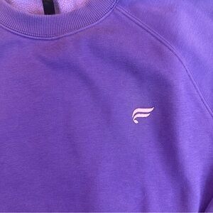 Fabletics Crew Neck Sweater Womens Medium Purple Long Sleeve Athletic - (500)